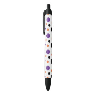 Stylo Noir Pois de Halloween