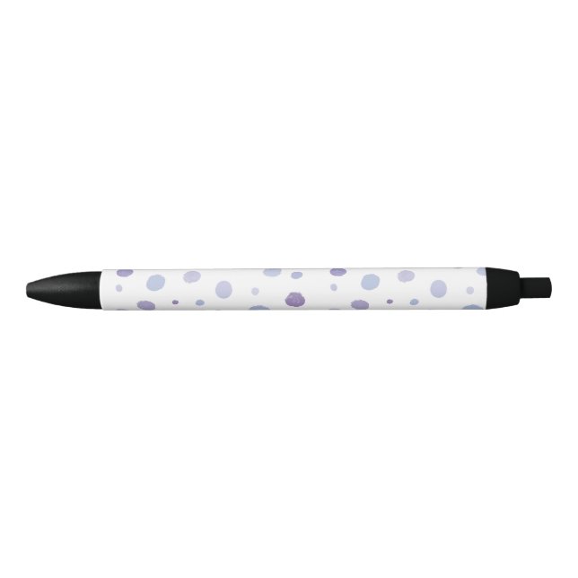 Stylo Noir pois peints à la main (Devant)