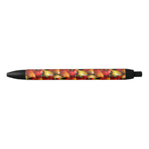 Stylo Noir Poivrons rouges et jaunes
