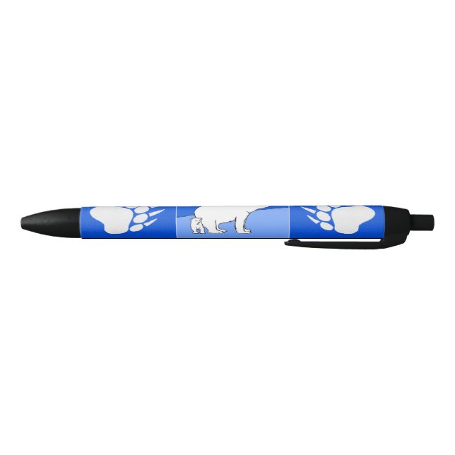 Stylo Noir Polar Bear Mom and Cub Peinture - Wildlife Art (Bas)