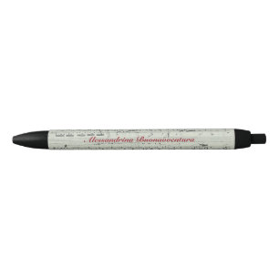 Stylo Noir Polonaise Chopin pour le nom personnalisable de
