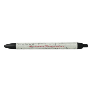 Stylo Noir Polonaise Chopin pour le nom personnalisable de