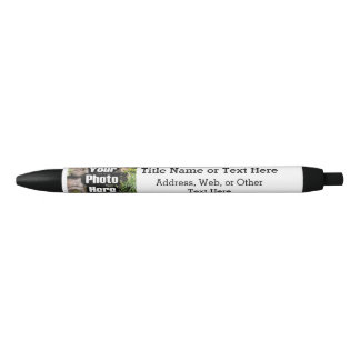 Stylo Noir Polychrome de photo personnalisé