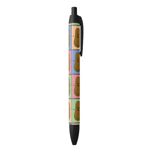 Stylo Noir Pomme de terre de style Pop Art  (Bas (Vertical))