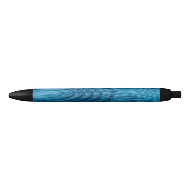 Stylo Noir Pommes bleu Aqua (Devant)