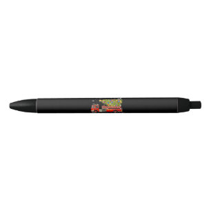 Stylo Noir Pompier Camion Pine Tree Famille de Noël
