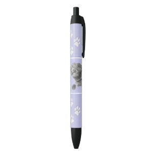 Stylo Noir Poodé Jouet miniature Argent gris bleu Chien Art