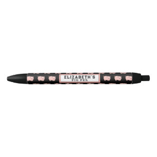 Stylo Noir porc personnalisé