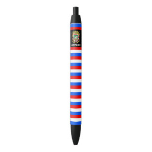 Stylo Noir Porto Rico Drapeau mignon Patriotique