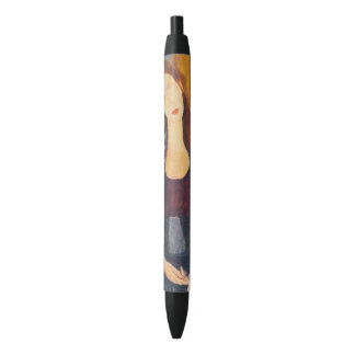 Stylo Noir Portrait de Jeanne Hebuterne par Amedeo Modigliani