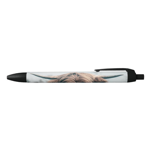 Stylo Noir Portrait de vache Highland (Haut)