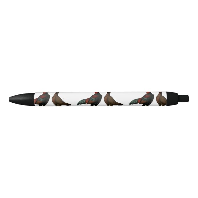 Stylo Noir Poules Aseel Black Red (Devant)