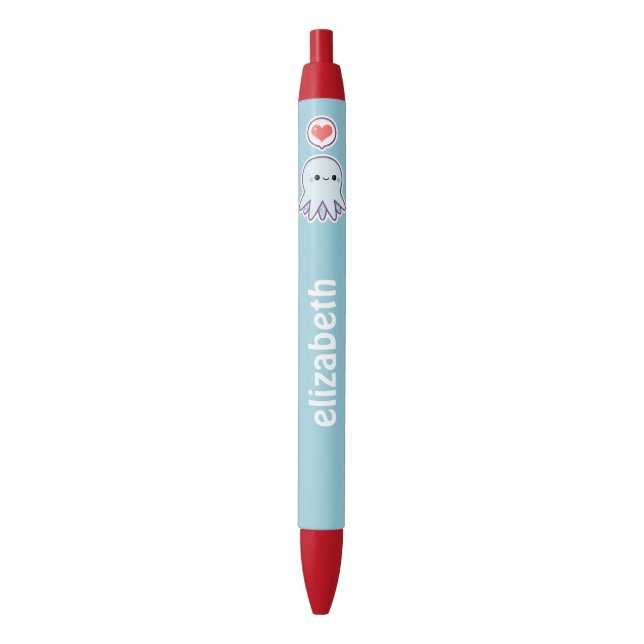 Stylo Noir Poulpe bleu (devant Vertical)