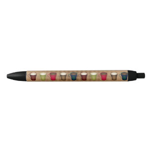 Stylo Noir Pour Les Amateurs De Café - Coupes De Café