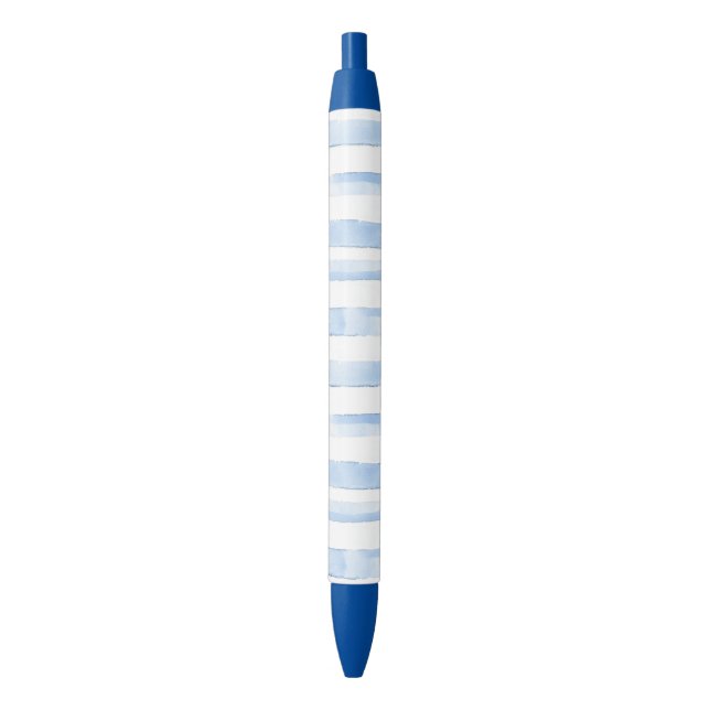 Stylo Noir Pretty Blue White Plaid Stripes Bridal Shower (devant Vertical)