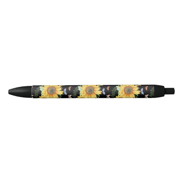 Stylo Noir printemps de tournesol (Devant)