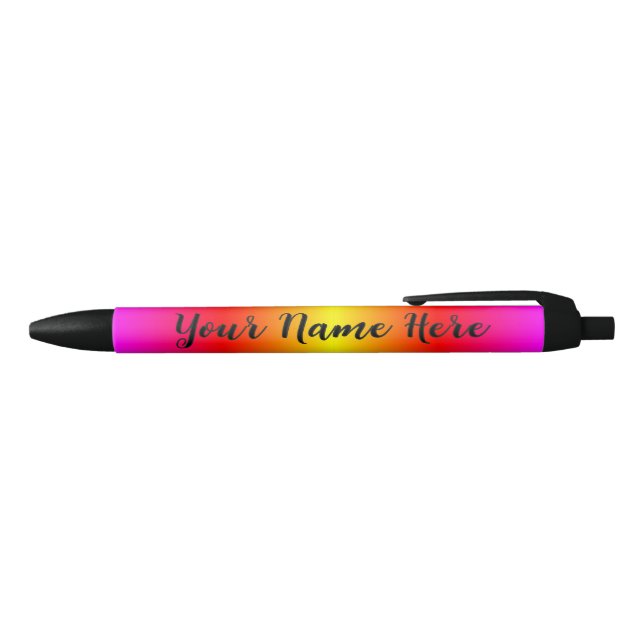 Stylo Noir "Prisme Arc-en-ciel"  (Haut)