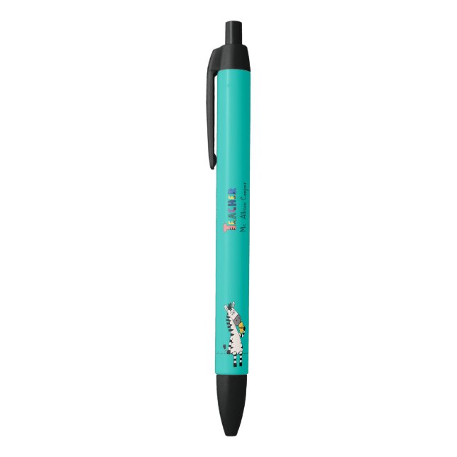 Stylo Noir Professeur Zèbre Mignon  (Haut (Vertical))