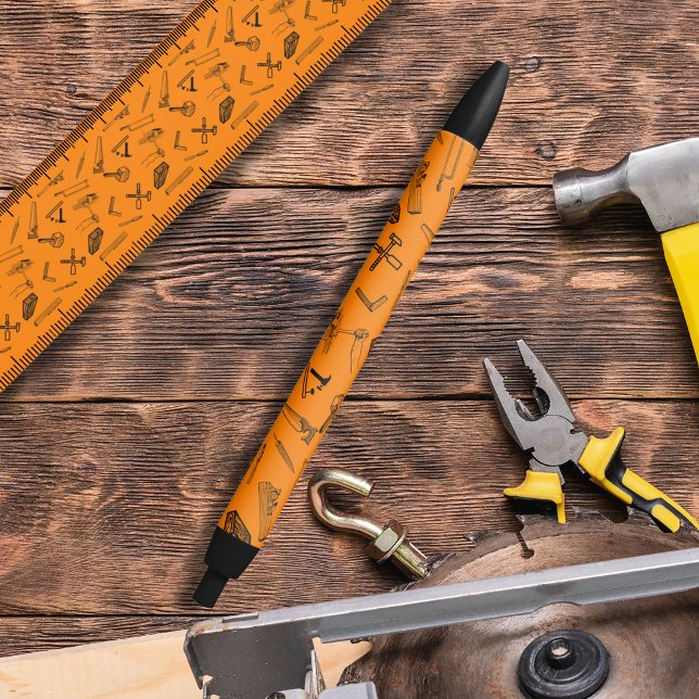 Stylo Noir Profession charpentier papa (Créateur téléchargé)