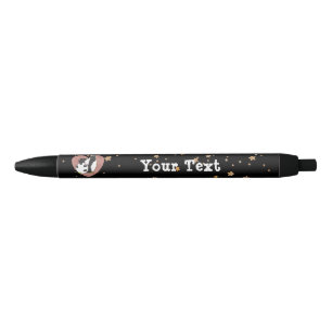Stylo Noir Profil de nom sous convention astérisque d'or de