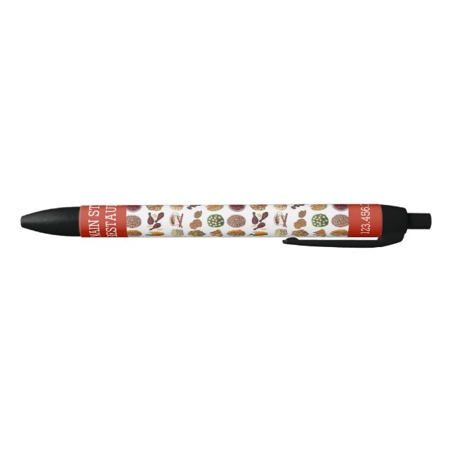 Stylo Noir Promotion du Restaurant de Cuisine Indienne Inde (Bas)