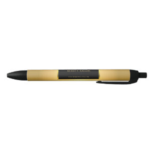 Stylo Noir Promotion professionnelle en or noir moderne