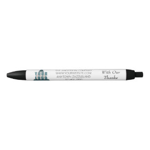 Stylo Noir Promotionnel marqué simple de logo d'affaires