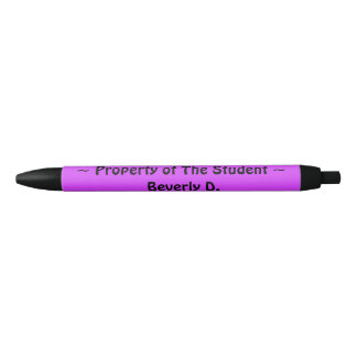 Stylo Noir Propriété de l'étudiant