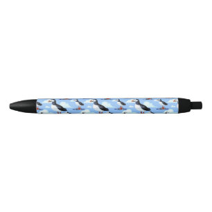 Stylo Noir Puffin Cute Oiseau de mer Atlantique