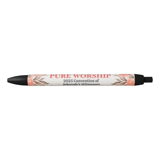 Stylo Noir Pure Culte 2025 JW Convention Cadeau (Devant)