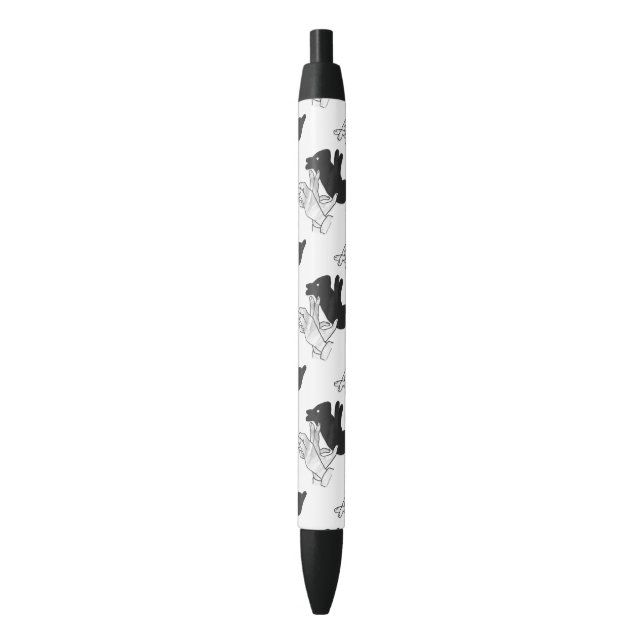 Stylo Noir Rabbit Silhouette main (devant Vertical)