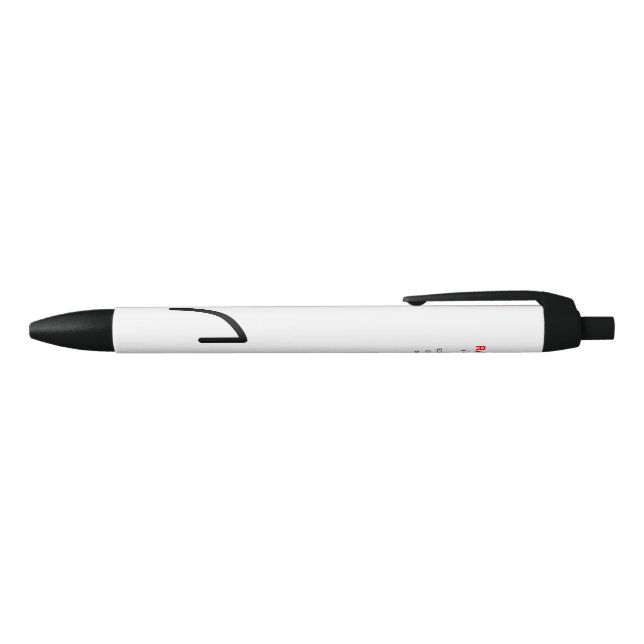 Stylo Noir RAIDHO Rune nordique (Voyage, Rythme) | Futhark an (Haut)