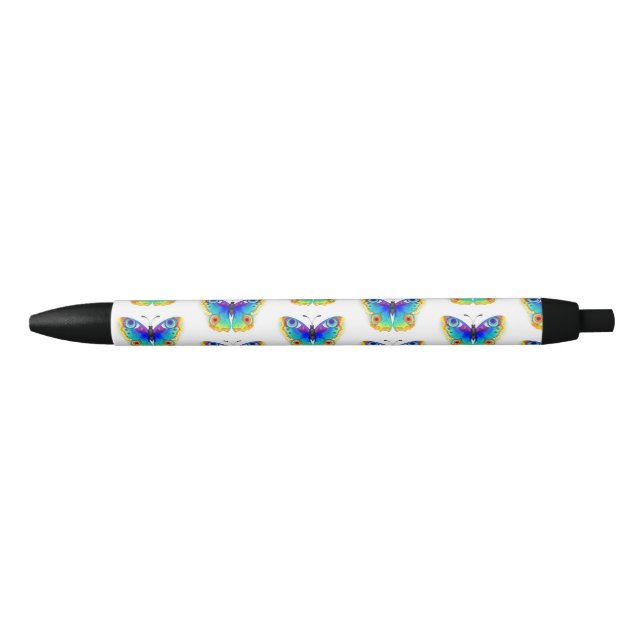 Stylo Noir Rainbow Butterfly Peacock Eye (Devant)