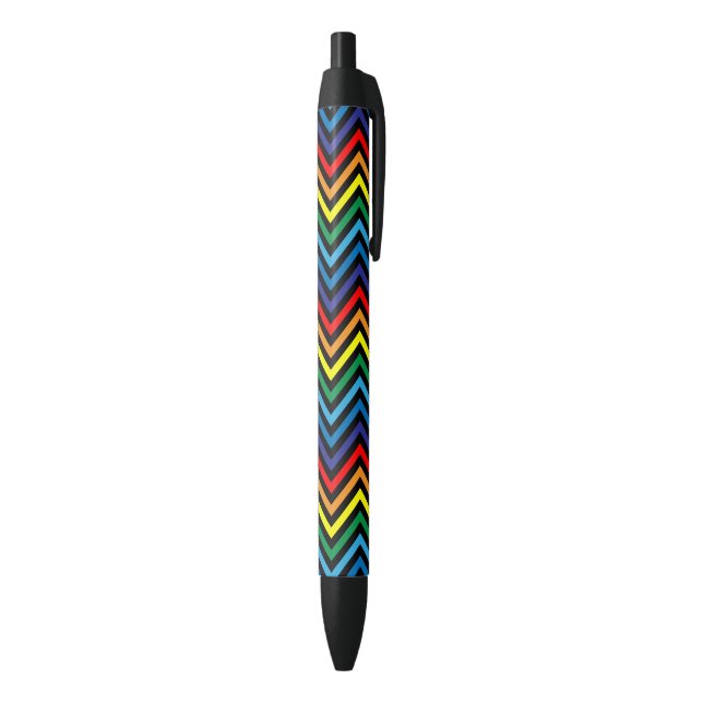 Stylo Noir RAINBOW Zigzag Motif (Bas (Vertical))