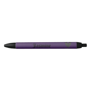 Stylo Noir Ravens gothiques et Black Heart Custom
