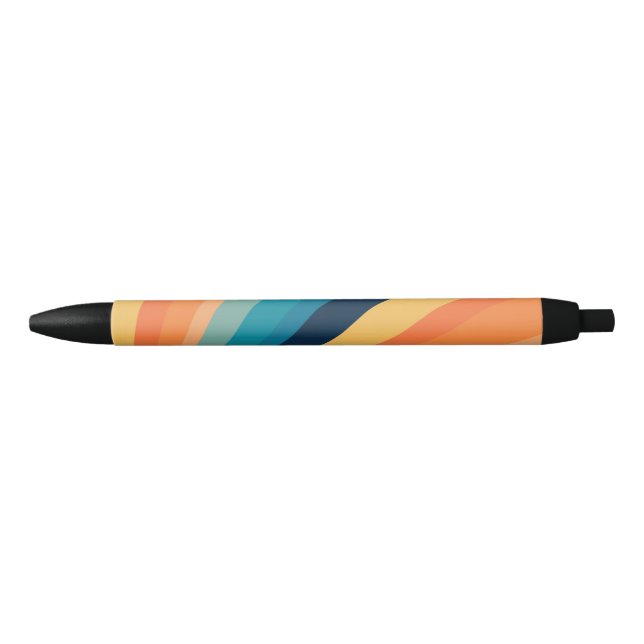 Stylo Noir Rayons solaires rétro (Devant)