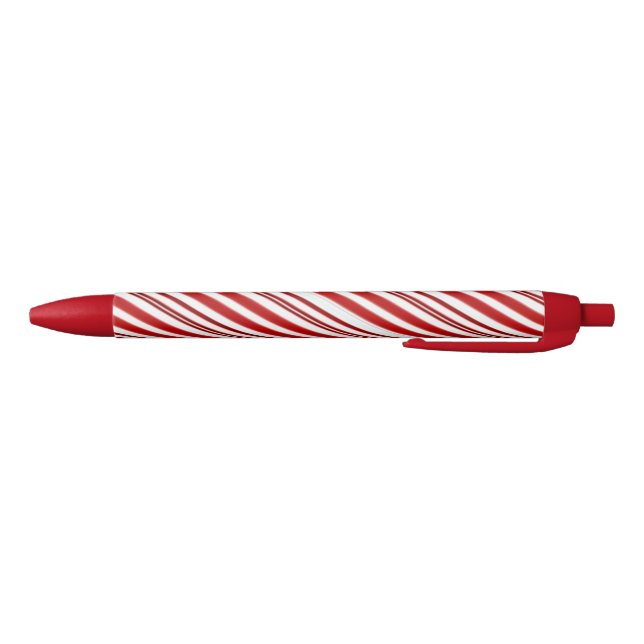 Stylo Noir Rayure de bonbon à la menthe poivrée  (Bas)