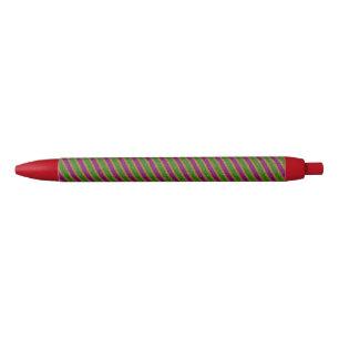 Stylo Noir Rayure de La Nouvelle-Orléans Paillettes