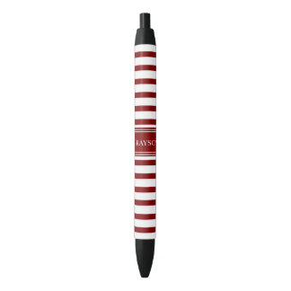 Stylo Noir Rayure rouge