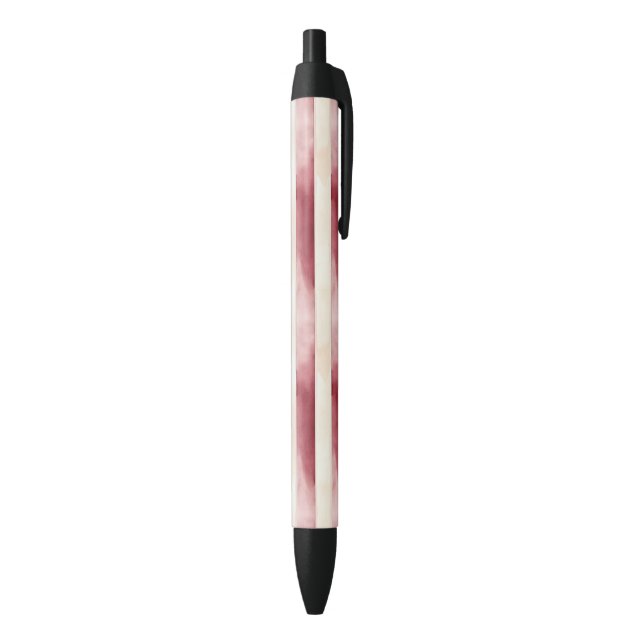 Stylo Noir Rayures Crème Rouges   (Bas (Vertical))