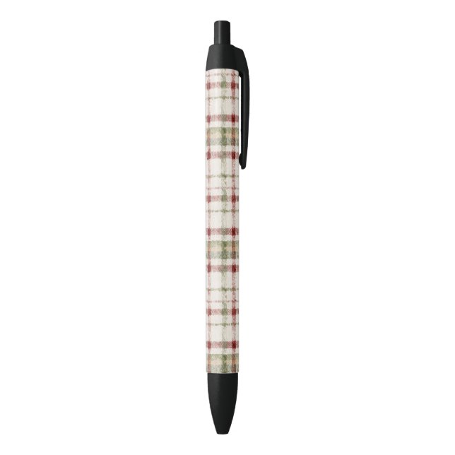 Stylo Noir Rayures crème vert rouge (Bas (Vertical))