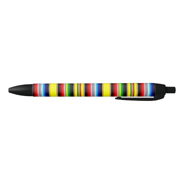 Stylo Noir Rayures de serape brillantes (Bas)