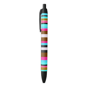 Stylo Noir Rayures grasses