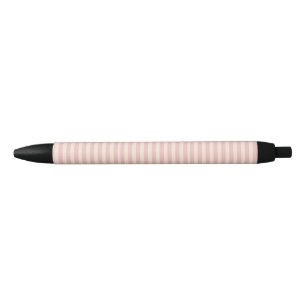 Stylo Noir Rayures Rose Bébé