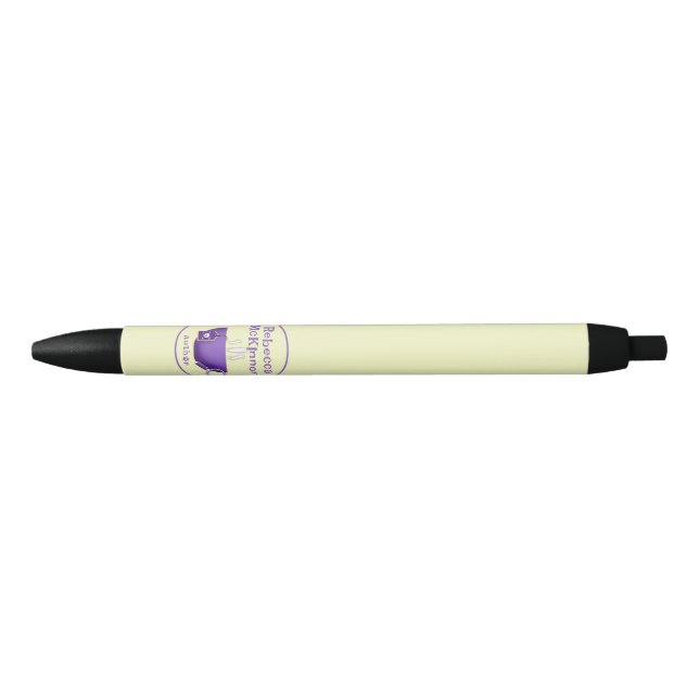 Stylo Noir Rebecca McKinnon Mystery Author Logo Pen (Devant)