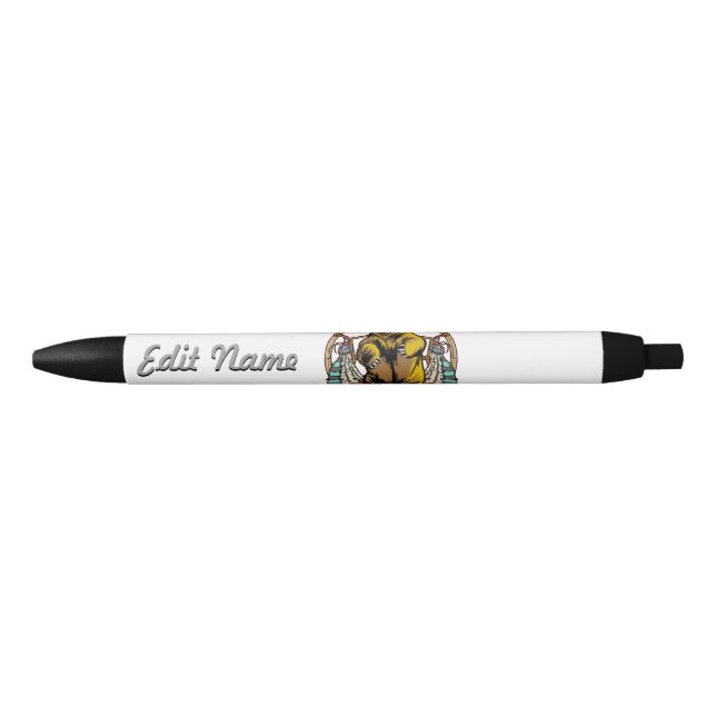 Stylo Noir Receveur rêveur d'ours (Devant)