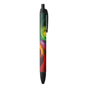 Stylo Noir Red Green Yin Yang Moderne Motif d'art Abstrait #2