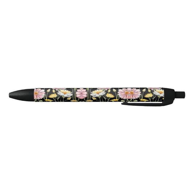 Stylo Noir Reflets Floraux (Bas)