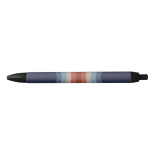 Stylo Noir Réflexion arc-en-ciel dans un style rétro