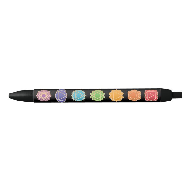 Stylo Noir Reiki Chakras (Devant)